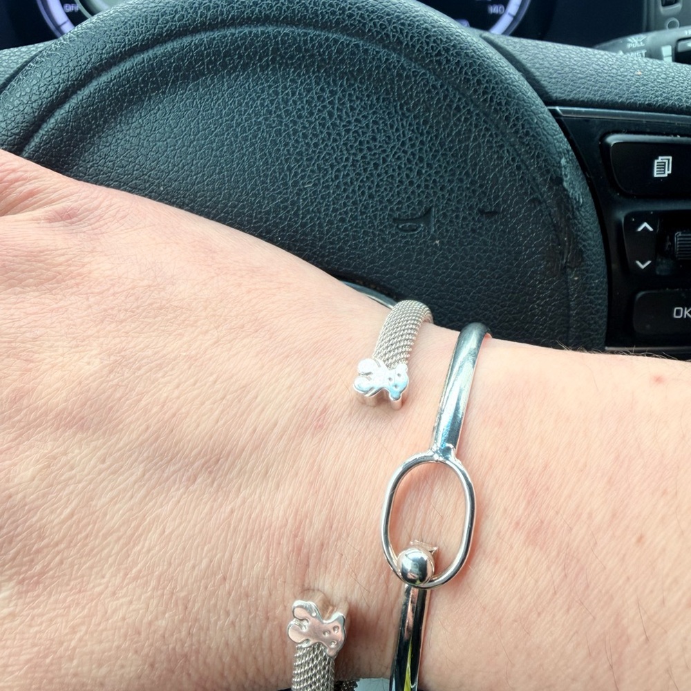 MESH TOUS SILVER BANGLE BEAR MOTIF - Picture 8 of 8